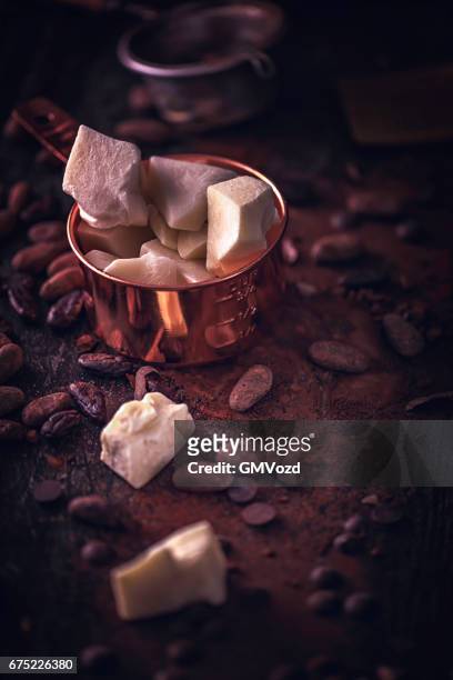 organic cocoa butter - cocoa plant stock pictures, royalty-free photos & images
