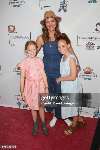 Lilah Hayes, Erinn Hayes and Maggie Hayes attend the WE ALL PLAY FUNdraiser hosted by the Zimmer Children's Museum at the Zimmer Children's Museum on...