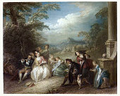 Fete Champetre with a Flute Player c.1720