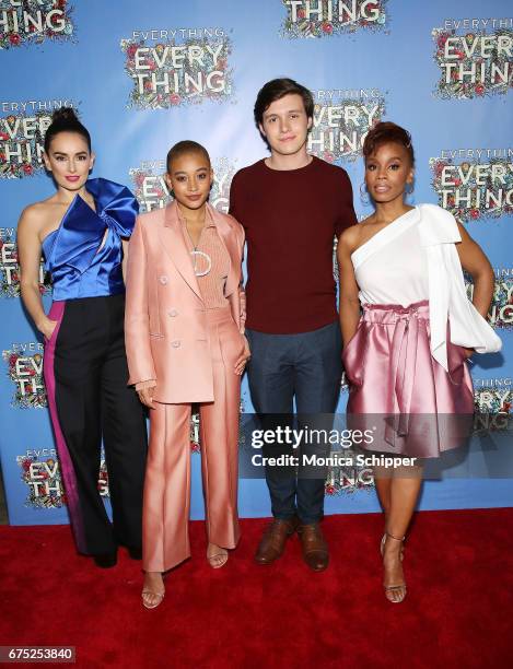 Actors Ana de la Reguera, Amandla Stenberg, Nick Robinson and Anika Noni Rose attend the "Everything, Everything" New York Screening at The...
