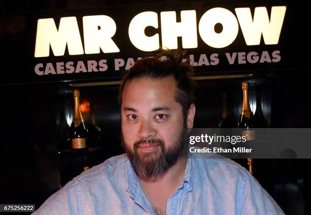 Restaurateur Maximillian Chow poses at the MR CHOW booth at the 11th annual Vegas Uncork'd by Bon Appetit Grand Tasting event presented by the Las...