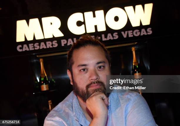 Restaurateur Maximillian Chow poses at the MR CHOW booth at the 11th annual Vegas Uncork'd by Bon Appetit Grand Tasting event presented by the Las...