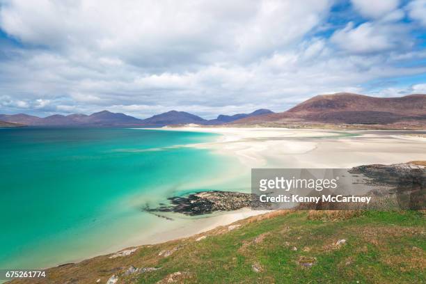isle of harris - seilebost beach - outer hebrides stock pictures, royalty-free photos & images