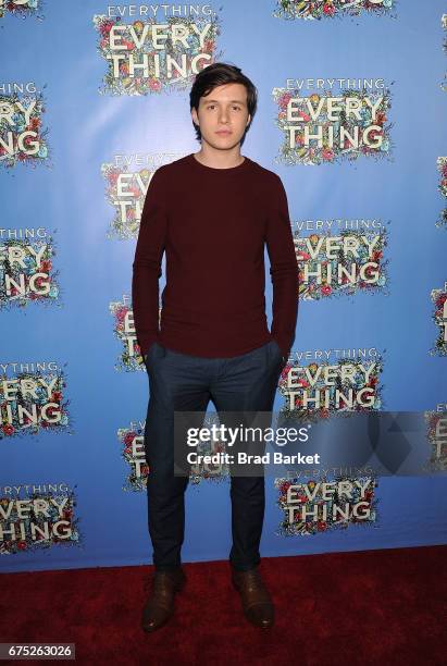 Actor Nick Robinson attends the "Everything, Everything" New York Screening at The Metrograph on April 30, 2017 in New York City.