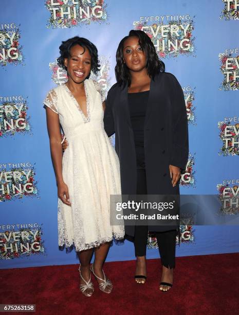 Writer Nicola Yoon and Stella Meghie attend the "Everything, Everything" New York Screening at The Metrograph on April 30, 2017 in New York City.