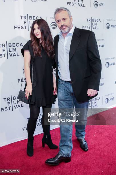 Aurora Mulligan and Matt LeBlanc attend the screening of 'Episodes' at the 2017 Tribeca Film Festival at SVA Theatre on April 30, 2017 in New York...