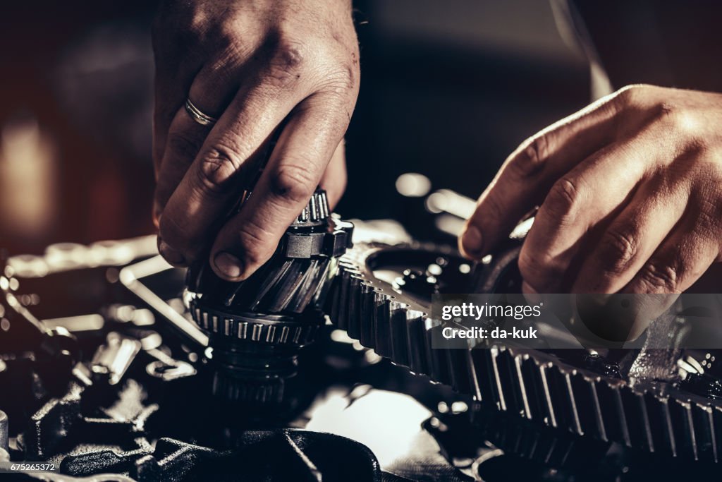 Continuously variable transmission repair close-up