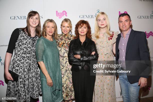 Blair Durked, Linda Emond, Naomi Watts, Susan Sarandon, Elle Fanning and Zeke Stokes attends The Weinstein Company and Lyft host a special screening...