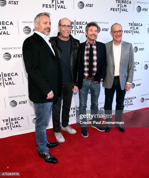 Actor Matthew LeBlanc, David Crane, Jeffrey Klarik and Matthew Blank attend the 2017 Tribeca Film Festival - "Episodes" at SVA Theatre on April 30,...