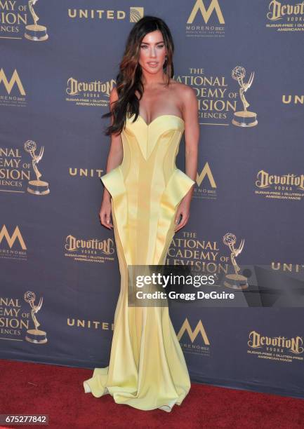 Actress Jacqueline MacInnes Wood arrives at the 44th Annual Daytime Emmy Awards at Pasadena Civic Auditorium on April 30, 2017 in Pasadena,...