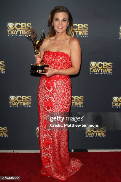 Actress Gina Tognoni attends the CBS Daytime Emmy after party at Pasadena Civic Auditorium on April 30, 2017 in Pasadena, California.