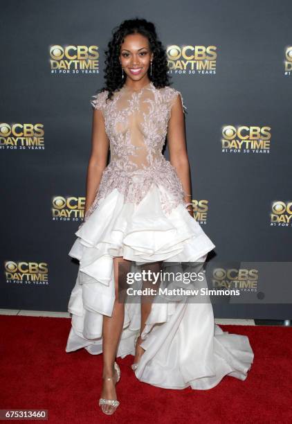 Actress Mishael Morgan attends the CBS Daytime Emmy after party at Pasadena Civic Auditorium on April 30, 2017 in Pasadena, California.