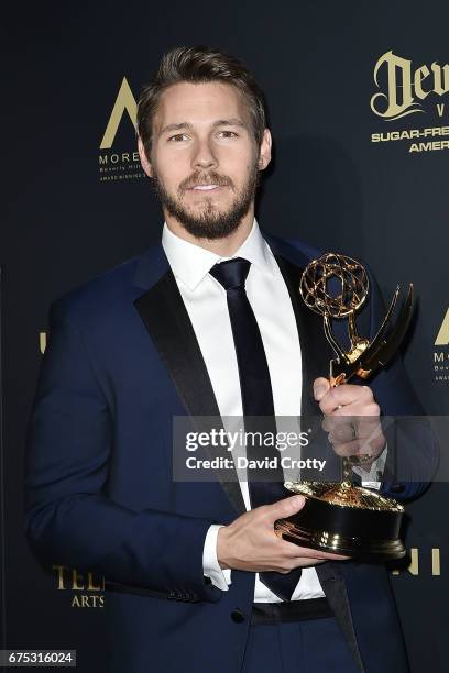 Scott Clifton attends the 44th Annual Daytime Emmy Awards - Press Room at Pasadena Civic Auditorium on April 30, 2017 in Pasadena, California.