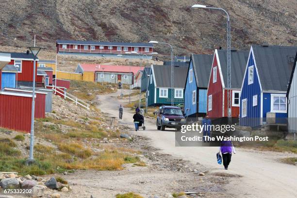 View of Qaanaaq, Greenland, on August 26, 2016 by Whitney Shefte/The Washington Post via Getty Images. Qaanaaq is among the most northern inhabited...