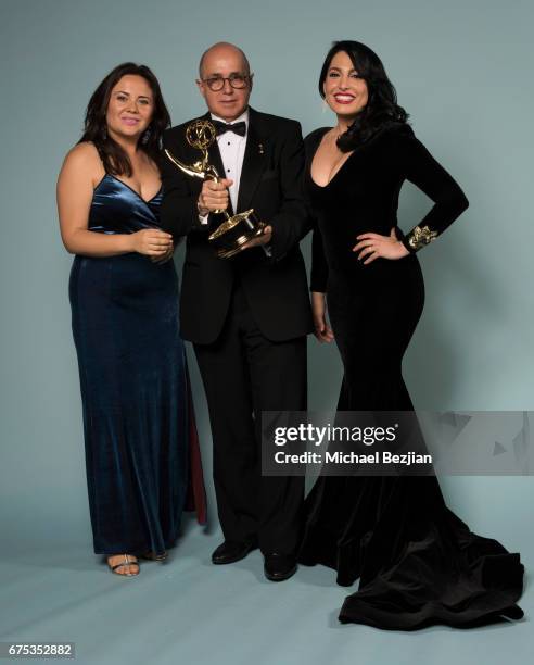 Natalie Monterosa, Eduardo Suarez and Alejandra Oraa pose for portraits at The 44th Daytime Emmy Awards - Portraits by The Artists Project Sponsored...