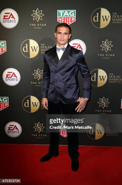Tim Cahill arrives ahead of the FFA Dolan Warren Awards at The Star on May 1, 2017 in Sydney, Australia.
