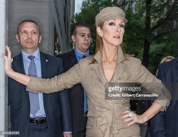 Singer Celine Dion is seen on the streets of Manhattan on April 30, 2017 in New York City.