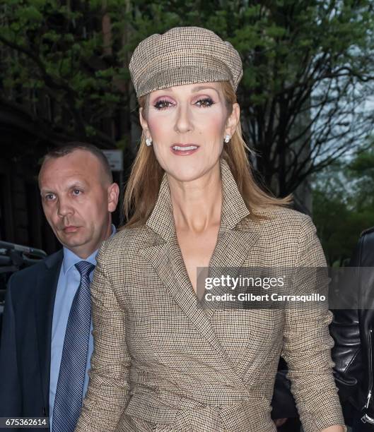 Singer Celine Dion is seen on the streets of Manhattan on April 30, 2017 in New York City.