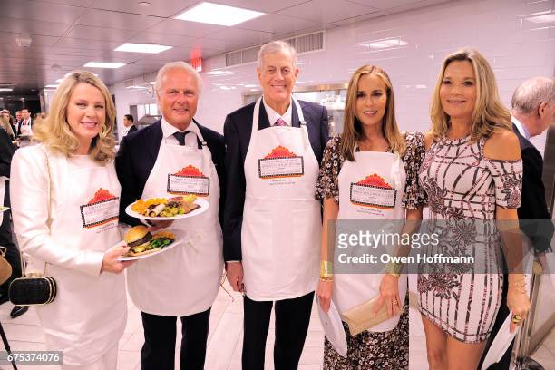 Deborah Norville, Karl Wellner, David Koch, Julia Koch and Dr. Eva Dubin attend Through The Kitchen with the Cancer Research Institute at The Grill &...