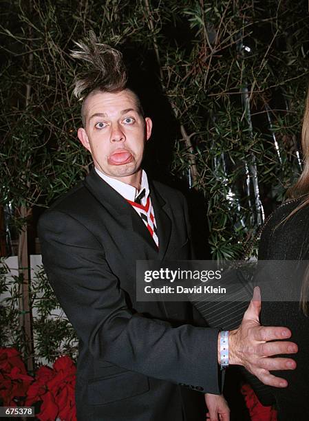 No Doubt drummer Adrian Young arrives at "My VH1 Music Awards" after party at Ago restaurant December 2, 2001 in West Hollywood, CA.