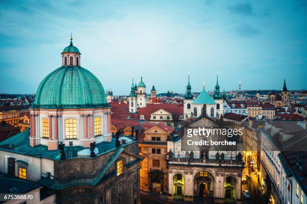 prague towers - prague stock pictures, royalty-free photos & images