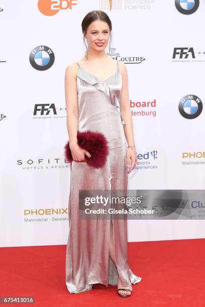 Paula Beer during the Lola - German Film Award red carpet arrivals at Messe Berlin on April 28, 2017 in Berlin, Germany.