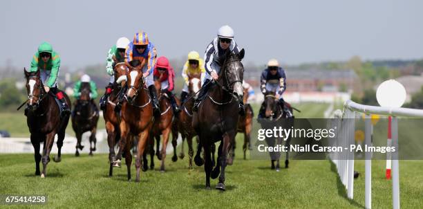 Alpha Centauri ridden by Colm O'Donoghue wins the Coolmore No Nay Never Irish EBF Fillies Maiden at Naas Racecourse.