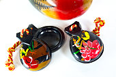 Close-up of a pair of castanets