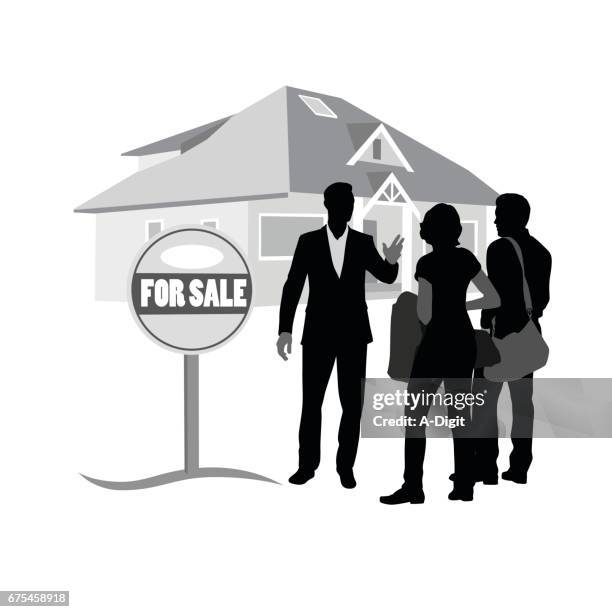 house for sale - persuasion stock illustrations