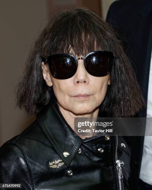 Designer Rei Kawakubo attends the press preview for "Rei Kawakubo/Commes Des Garcons: Art of the In-Between" at the Metropolitan Museum of Art on May...