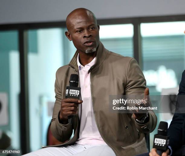 Actor Djimon Hounsou attends Build Presents The Cast Of "King Arthur: Legend Of The Sword" at Build Studio on May 1, 2017 in New York City.