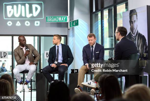 Actors Charlie Hunnam, Djimon Hounsou and director Guy Ritchie attend Build Presents The Cast Of "King Arthur: Legend Of The Sword" at Build Studio...