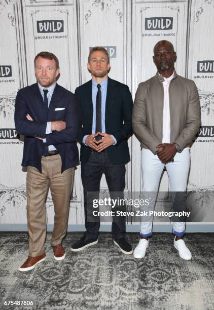 Guy Ritchie, Charlie Hunnam and Djimon Hounsou attend Build Series to discuss their new film "King Arthur: Legend Of The Sword" at Build Studio on...