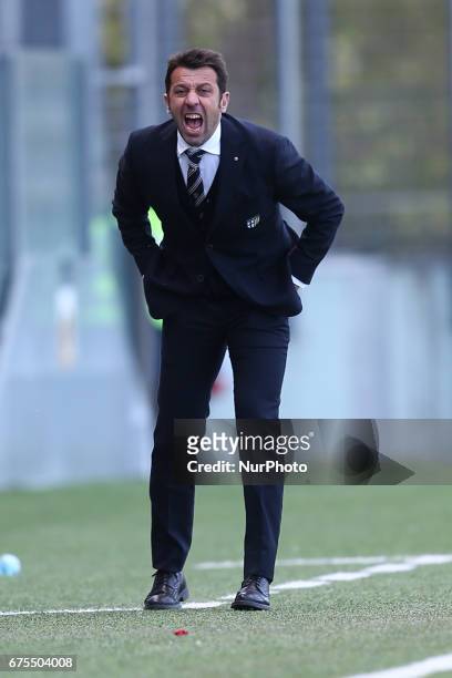 Roberto D'Aversa coach of Parma during Lega Pro round B match between Teramo Calcio 1913 and Parma Calcio at Stadium Gaetano Bonolis on 30 April 2017...