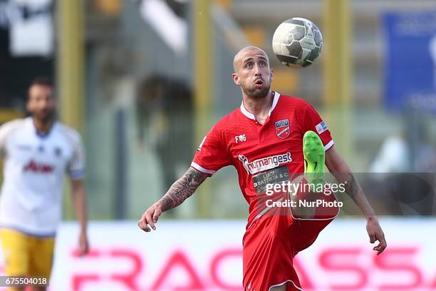 Carlo Ilari of Teramo Calcio in action during Lega Pro round B match between Teramo Calcio 1913 and Parma Calcio at Stadium Gaetano Bonolis on 30...