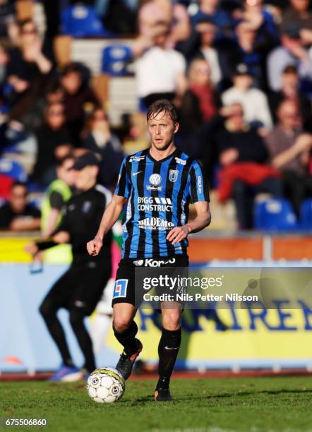 Christer Gustafsson of IK Sirius FK during the Allsvenskan match between IK Sirius FK and Jonkopings Sodra IF at Studenternas IP on May 1, 2017 in...