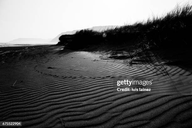 traces on the sand - con textura stockfoto's en -beelden