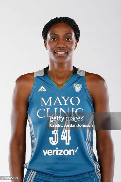 May 1: Sylvia Fowles of the Minnesota Lynx poses for portraits during 2017 Media Day on May 1, 2017 at the Minnesota Timberwolves and Lynx Courts at...