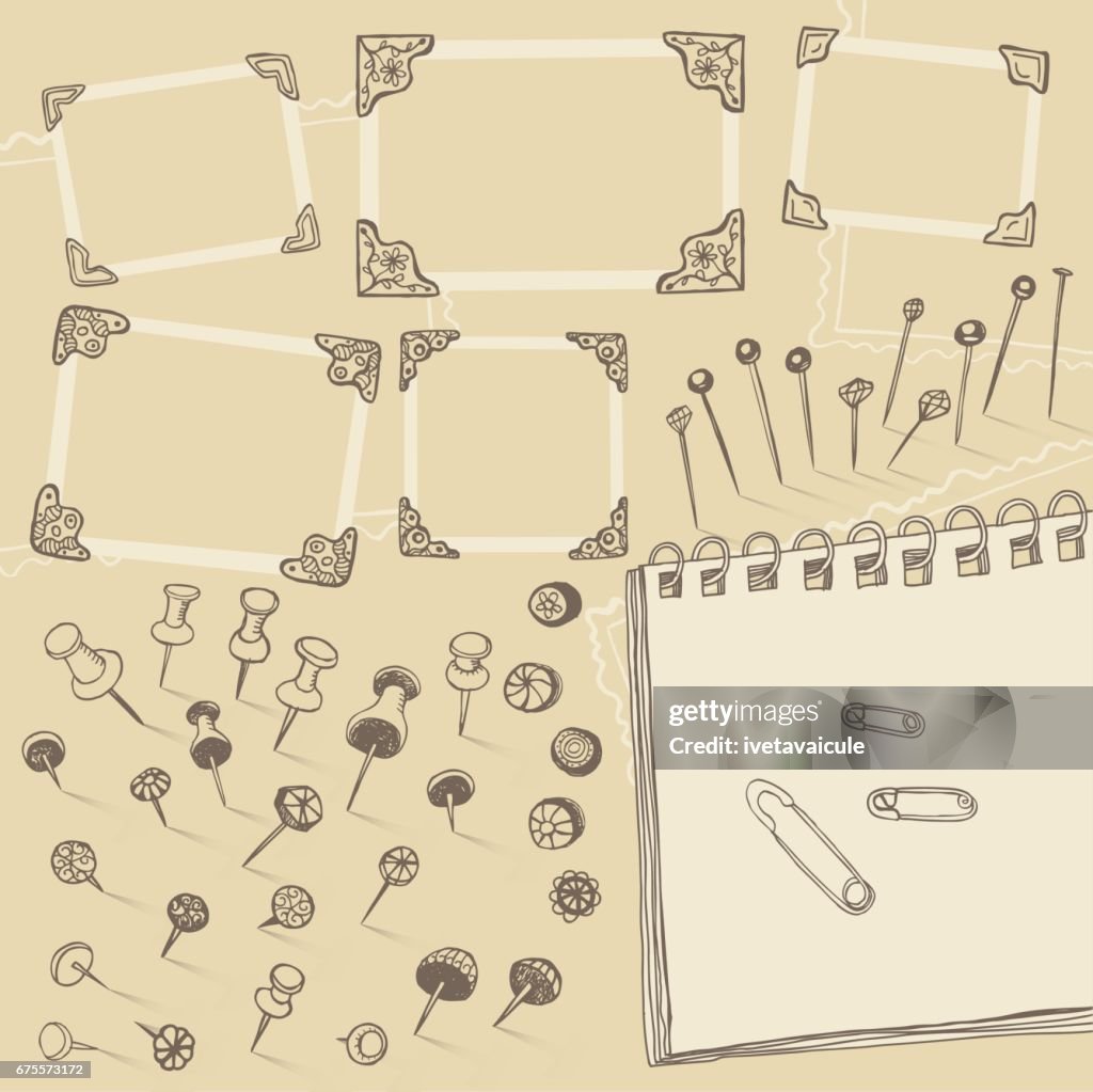 Pin Frame Jpg Decorative Pins And Picture Frames High-Res Vector Graphic - Getty Images