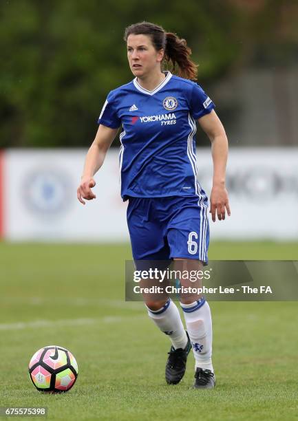 Niamh Fahey of Chelsea Ladies in action during the FA WSL 1 match between Chelsea Ladies and Yeovil Town Ladies at Wheatsheaf Park on April 30, 2017...