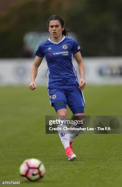 Karen Carney of Chelsea Ladies in action during the FA WSL 1 match between Chelsea Ladies and Yeovil Town Ladies at Wheatsheaf Park on April 30, 2017...