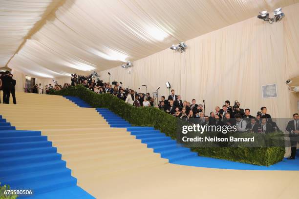 General view of the carpet at the "Rei Kawakubo/Comme des Garcons: Art Of The In-Between" Costume Institute Gala at Metropolitan Museum of Art on May...