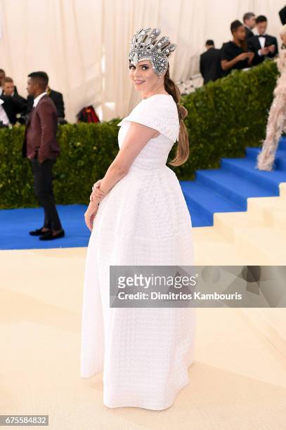 Actress Carly Steel attends the "Rei Kawakubo/Comme des Garcons: Art Of The In-Between" Costume Institute Gala at Metropolitan Museum of Art on May...