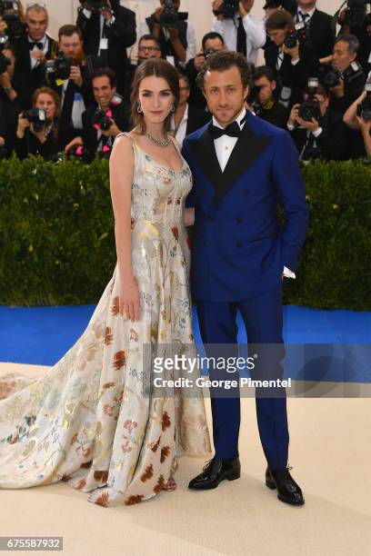 Bee Shaffer and Francesco Carrozzini attend the "Rei Kawakubo/Comme des Garcons: Art Of The In-Between" Costume Institute Gala at Metropolitan Museum...