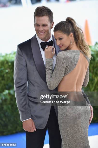 Tom Brady and Gisele Bundchen attend the "Rei Kawakubo/Comme des Garcons: Art Of The In-Between" Costume Institute Gala at Metropolitan Museum of Art...