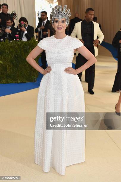 Television personality Carly Steel attends the "Rei Kawakubo/Comme des Garcons: Art Of The In-Between" Costume Institute Gala at Metropolitan Museum...