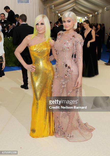 Donatella Versace and Kylie Jenner attend the "Rei Kawakubo/Comme des Garcons: Art Of The In-Between" Costume Institute Gala at Metropolitan Museum...