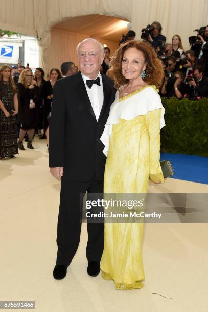 Barry Diller and Diane von Furstenberg attend the "Rei Kawakubo/Comme des Garcons: Art Of The In-Between" Costume Institute Gala at Metropolitan...