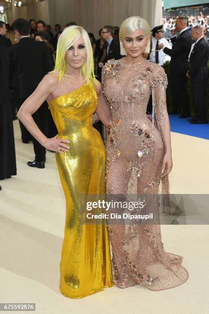 Donatella Versace and Kylie Jenner attend the "Rei Kawakubo/Comme des Garcons: Art Of The In-Between" Costume Institute Gala at Metropolitan Museum...