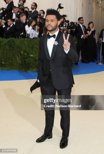 The Weeknd attends the "Rei Kawakubo/Comme des Garcons: Art Of The In-Between" Costume Institute Gala at Metropolitan Museum of Art on May 1, 2017 in...